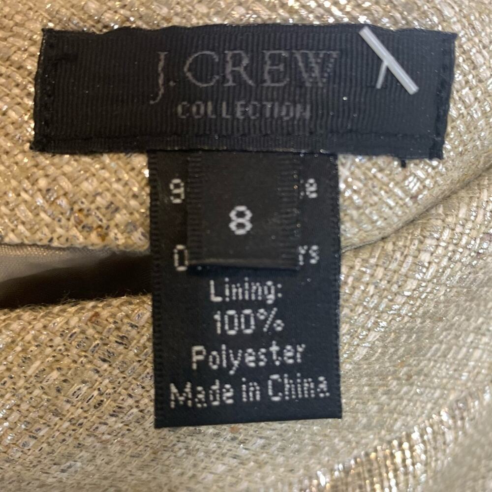 J. CREW COLLECTION Y2K 90s Women's Metallic Gold Mini Skirt NWT 8 Festival Retro - Picture 4 of 8